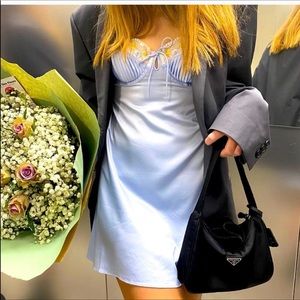 NWT For Love and Lemons Blue Paloma Slip Dress